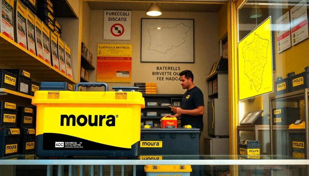 Tienda de baterías Moura en Bogotá.