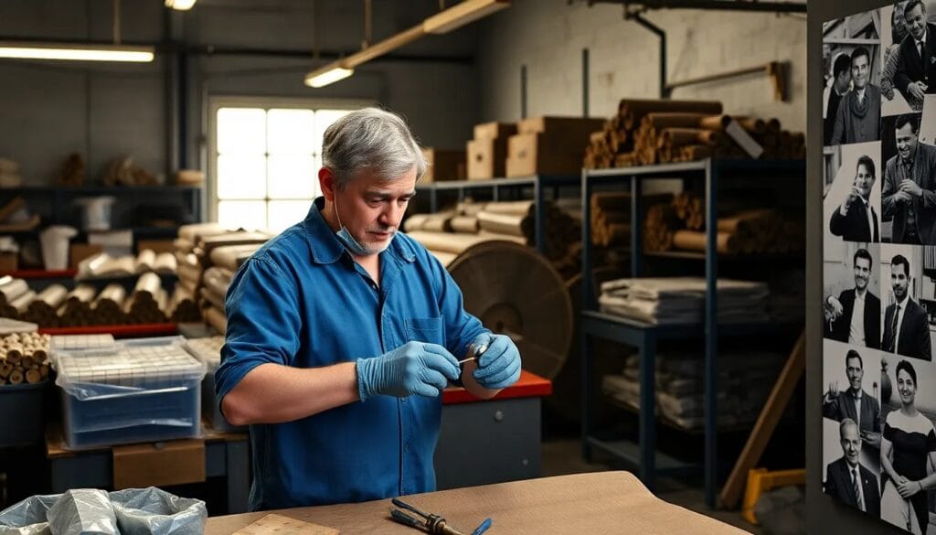 Hombre trabajando en un taller