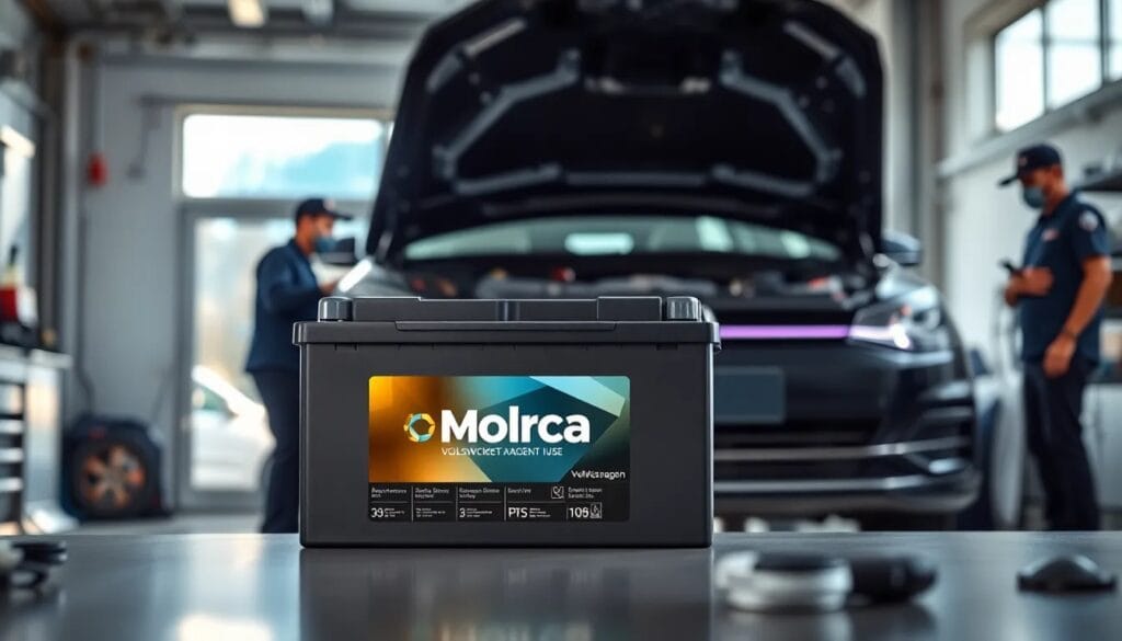 Batería Molrca en taller Volkswagen.
