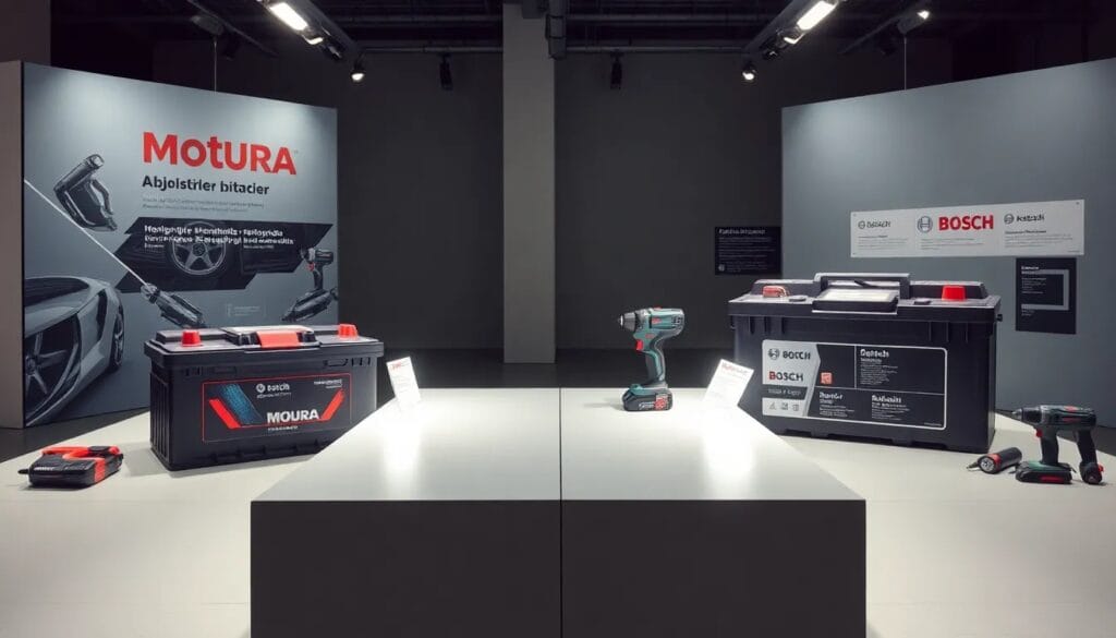 Exposición de baterías Moura y Bosch