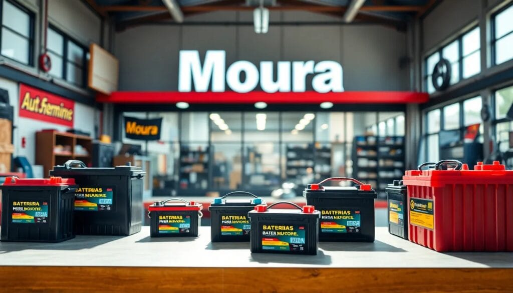 Baterías en una tienda Mouura.